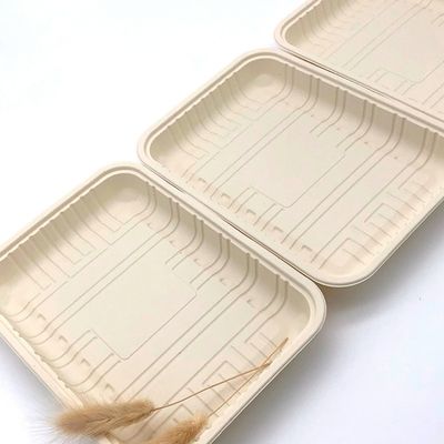 Alimento congelado Tray Container da fécula de milho da carne utensílios de mesa Sealable biodegradáveis 150mm