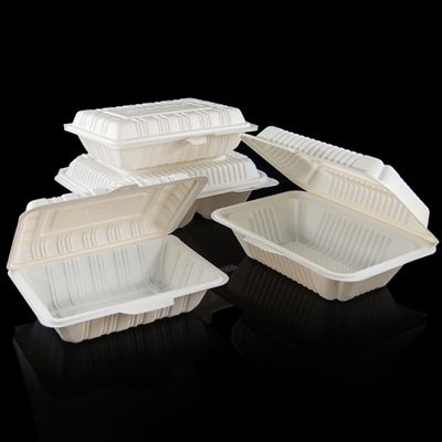 Empacotamento de alimento descartável da parte superior do compartimento da cutelaria 3 do amido de milho do restaurante 9in