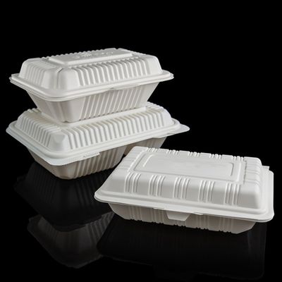 Empacotamento de alimento descartável da parte superior do compartimento da cutelaria 3 do amido de milho do restaurante 9in