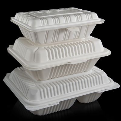 Empacotamento de alimento descartável da parte superior do compartimento da cutelaria 3 do amido de milho do restaurante 9in