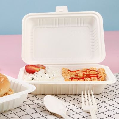 Empacotamento de alimento descartável da parte superior do compartimento da cutelaria 3 do amido de milho do restaurante 9in