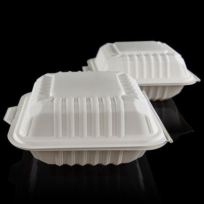 Empacotamento de alimento descartável da parte superior do compartimento da cutelaria 3 do amido de milho do restaurante 9in