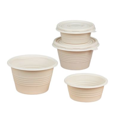 Copos descartáveis da parcela do molho de tempero dos utensílios de mesa da fécula de milho 4OZ com tampas