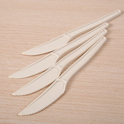 colheres biodegradáveis dos utensílios de mesa 150mm da fécula de milho de 6In Eco e faqueiro de abastecimento da faca das forquilhas