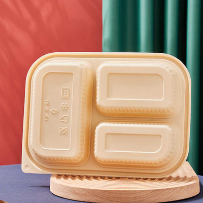 Utensílios de mesa Bento Biodegradable Cornstarch Food Containers da fécula de milho de 10 compartimentos da polegada 3