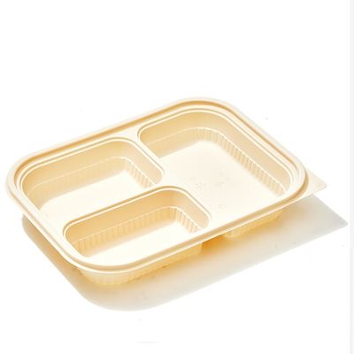 Utensílios de mesa Bento Biodegradable Cornstarch Food Containers da fécula de milho de 10 compartimentos da polegada 3