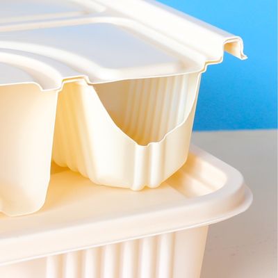 Utensílios de mesa Bento Biodegradable Cornstarch Food Containers da fécula de milho de 10 compartimentos da polegada 3