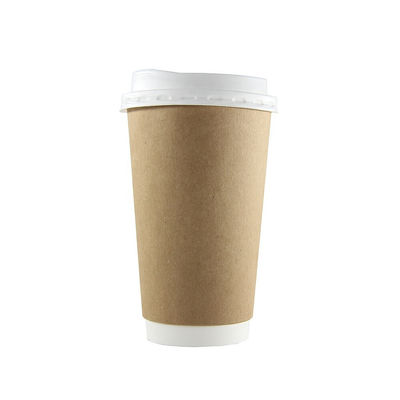 o PE de 10oz 12oz revestiu copos de café descartáveis dobro do copo de papel da parede com as tampas
