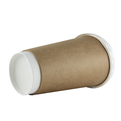 o PE de 10oz 12oz revestiu copos de café descartáveis dobro do copo de papel da parede com as tampas