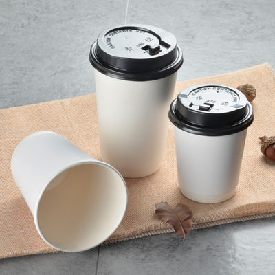 Copos de café bebendo feitos sob encomenda do chá 12oz 360ml de Logo Disposable Paper Cups Hot com tampas