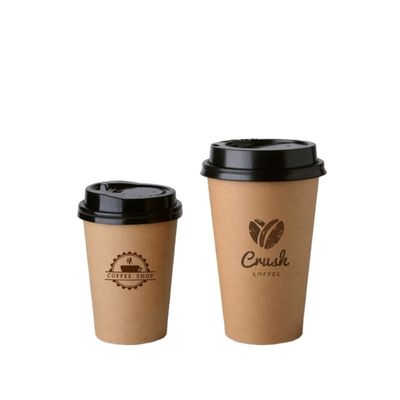 Os copos de papel descartáveis biodegradáveis de 8 onças papel de embalagem únicos copos de café da parede