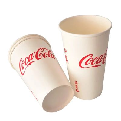 os copos de papel descartáveis da cola do PLA do PE de 22oz 640ml forram os copos frios 300gsm da bebida