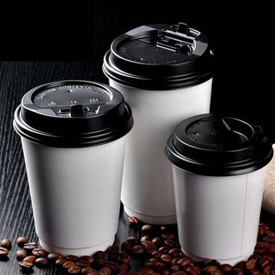 copo de papel descartável da dupla camada do copo de café do Livro Branco do uso de 16oz 500cc único