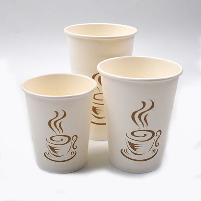 Tampas descartáveis de Juice White Paper Cups With dos copos de papel da bebida fria da soda de 12OZ 300gsm