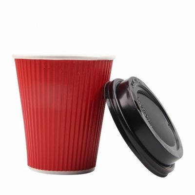 copos frios descartáveis da bebida do papel de parede da ondinha de Boba da bolha 280gsm com tampas