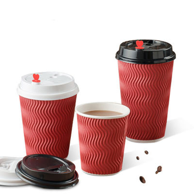 copos frios descartáveis da bebida do papel de parede da ondinha de Boba da bolha 280gsm com tampas