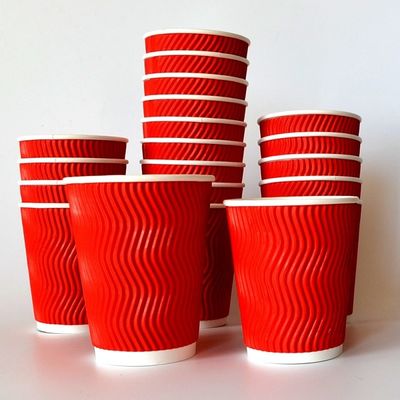 copos frios descartáveis da bebida do papel de parede da ondinha de Boba da bolha 280gsm com tampas